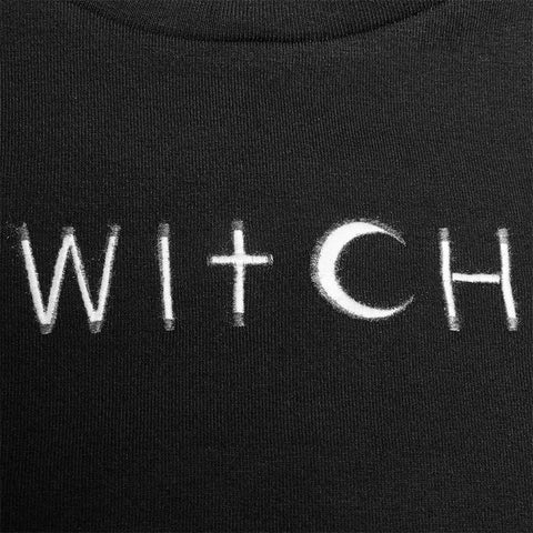 Dark High Collar "Witch" Trompetenärmel Strickoberteil