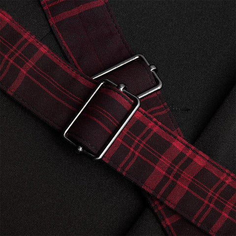 Karierter gespleißter Strapsrock