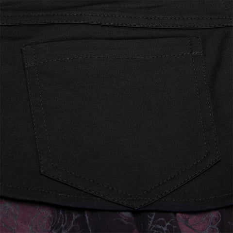 Quadrate drucken Druck Saum Rock in der Mitte der Taille