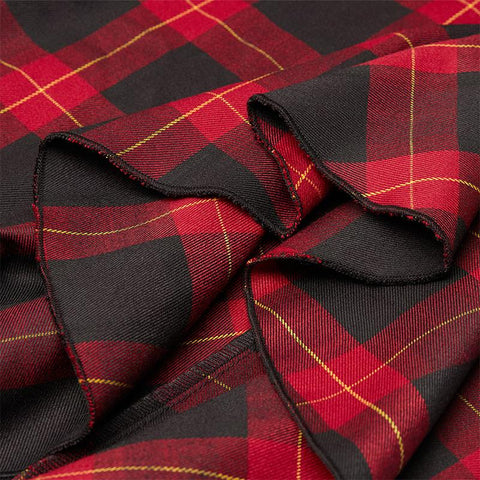 Plaid unregelmäßige Volants Slip Kleid