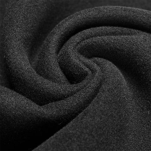 Unregelmäßiger Saum Wollmantel mit Hut