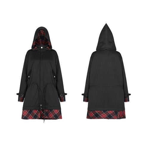 Gitterstich Lange Jacke (mit Taille)