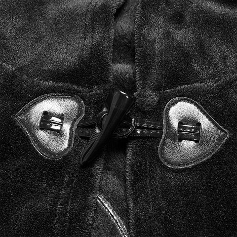 Bestickte Umhangjacke aus dunklem Samt mit Monddesign