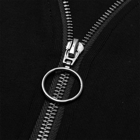 Reißverschluss sexy unten T-Shirt