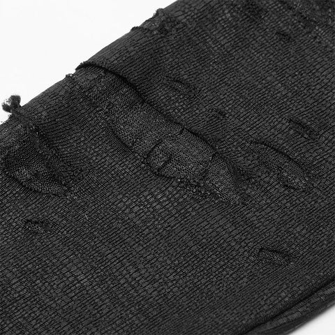 Aufgerissene Handschuhe mit Punk-Schlangenmuster