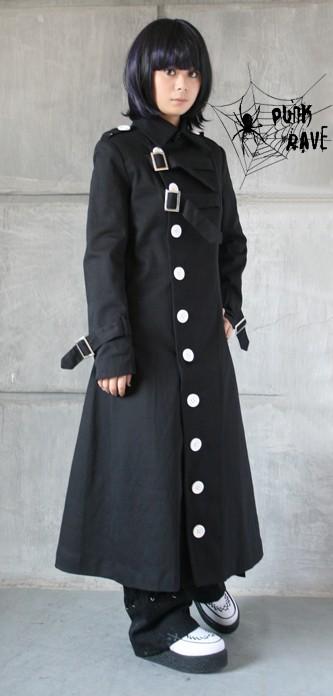 Einreihiger Langarm Junior Punk Trenchcoat