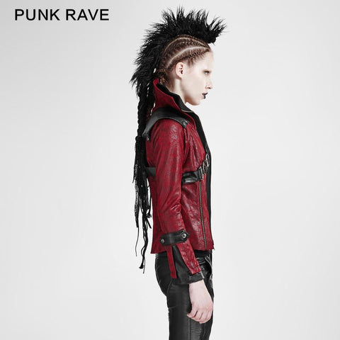 Mode Chinchilla Leder Punk Mantel