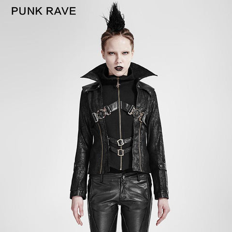 Mode Chinchilla Leder Punk Mantel