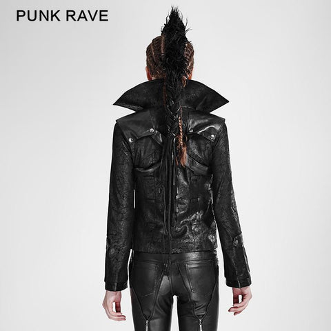 Mode Chinchilla Leder Punk Mantel