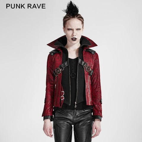 Mode Chinchilla Leder Punk Mantel