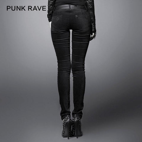 Mode Black Ladies Punk Pants für Frauen