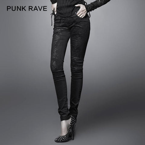 Mode Black Ladies Punk Pants für Frauen