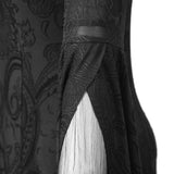 Schwarze sexy übergroße gotische Trenchcoats mit Kapuze für junge Frauen