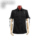 Top Sale Seilbinden Kurzarm Denim Punk Shirts