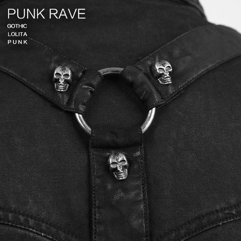 Top Sale Seilbinden Kurzarm Denim Punk Shirts