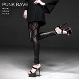 Sexy Lady Fashion Laminierung Mesh Spitze Fake Boot Gothic Pants Legging