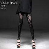Sexy Lady Fashion Laminierung Mesh Spitze Fake Boot Gothic Pants Legging