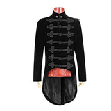 Wunderschöner schwarzer viktorianischer gotischer Mantel mit Schwalbenschwanz
