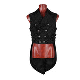 Schwarzes Spitzen-Revers-gotisches Hemd mit Blase Langarm