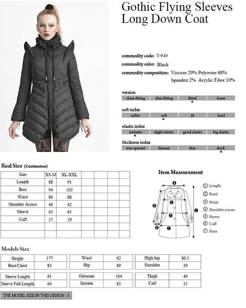 Original Design lange gotische Jacke für Frauen