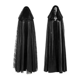 Samt Stoff Big Cape Gothic Trenchcoats mit Blumenmuster