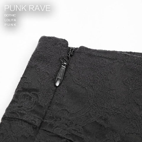 Punk Black Winter Blumenmuster Männer Slim Gothic Pants