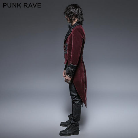 Fashion Classical Gentle Long Gothic Jacke mit Velours