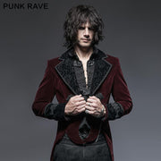 Fashion Classical Gentle Long Gothic Jacke mit Velours