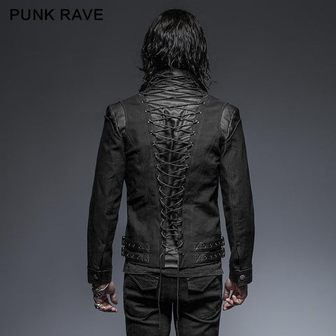 Soldiert Stripe Zipped Short Punk Jacke