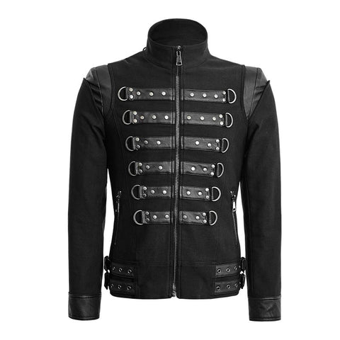 Soldiert Stripe Zipped Short Punk Jacke