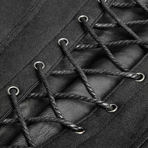 Soldiert Stripe Zipped Short Punk Jacke