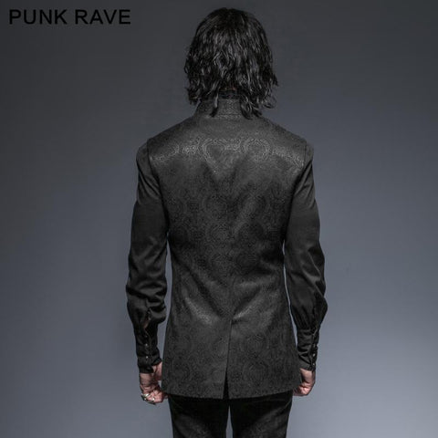 Winter Luxus Luxus Blumenmuster Gothic Weste mit Stehkragen