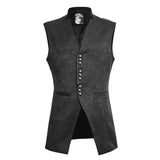 Winter Luxus Luxus Blumenmuster Gothic Weste mit Stehkragen