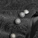Winter Luxus Luxus Blumenmuster Gothic Weste mit Stehkragen