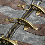 Steampunk Short Punk Jacke mit Reißverschluss und Stehkragen