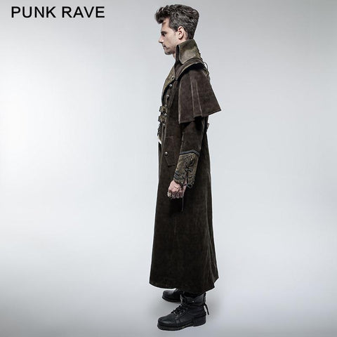 Moderne gothic Trenchcoats im Militärkapstil für Männer