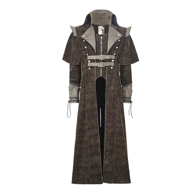 Moderne gothic Trenchcoats im Militärkapstil für Männer