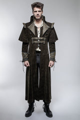 Moderne gothic Trenchcoats im Militärkapstil für Männer