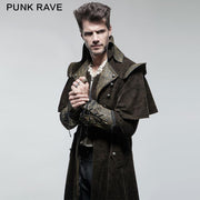 Moderne gothic Trenchcoats im Militärkapstil für Männer