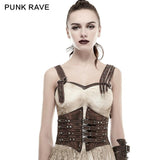 Steampunk Vintage Retro Underbust Korsett Taillengürtel Sexy Ledergürtel für Frauen Accessoires