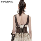 Steampunk Vintage Retro Underbust Korsett Taillengürtel Sexy Ledergürtel für Frauen Accessoires