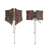 Steampunk Vintage Retro Underbust Korsett Taillengürtel Sexy Ledergürtel für Frauen Accessoires
