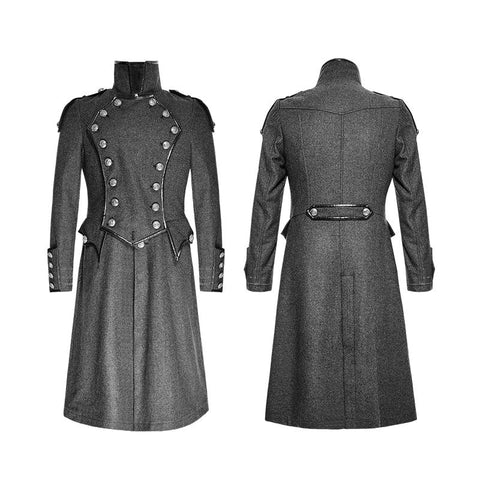 Vintage lange gotische Trenchcoats für Männer