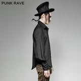 Große schwarze gestreifte Punk Shirt mit vertikalen Sinnesplaids