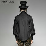 Große schwarze gestreifte Punk Shirt mit vertikalen Sinnesplaids