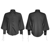 Große schwarze gestreifte Punk Shirt mit vertikalen Sinnesplaids