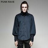 Große schwarze gestreifte Punk Shirt mit vertikalen Sinnesplaids