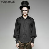 Große schwarze gestreifte Punk Shirt mit vertikalen Sinnesplaids