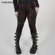 Leggings aus Samt mit dunkler Silhouette