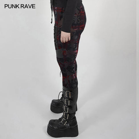 Leggings aus Samt mit dunkler Silhouette